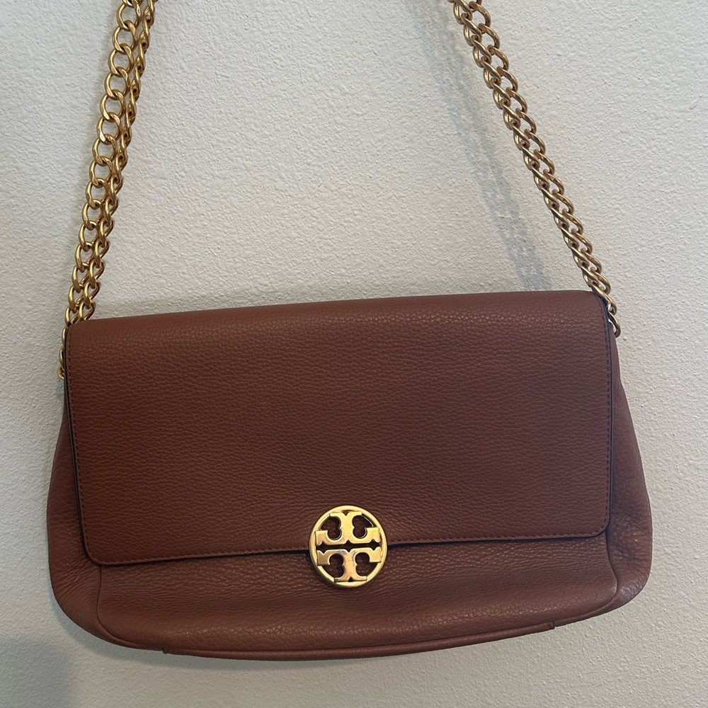 Tory Burch Brown Leather Shoulder Bag